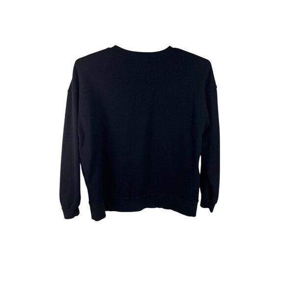 Perfectwhitetee Women's Oversized M French Terry Sweatshirt Black EUC - Picture 13 of 14